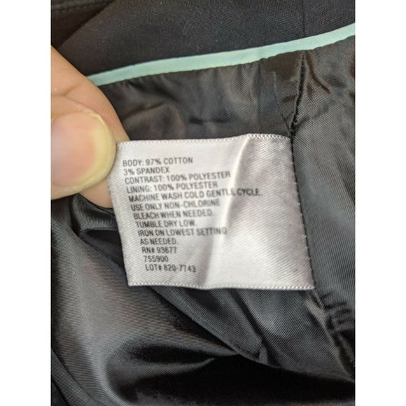 Worthington Size 18 Skirt Black Studded Lined Modest - Picture 3 of 6